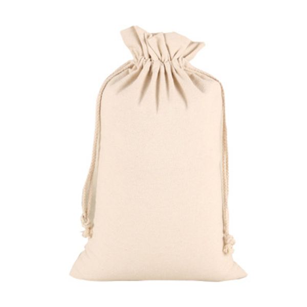 

natural beige blank cotton bags reusable bag with drawstring bulk gift jewelry pouch for party wedding home storage 122389