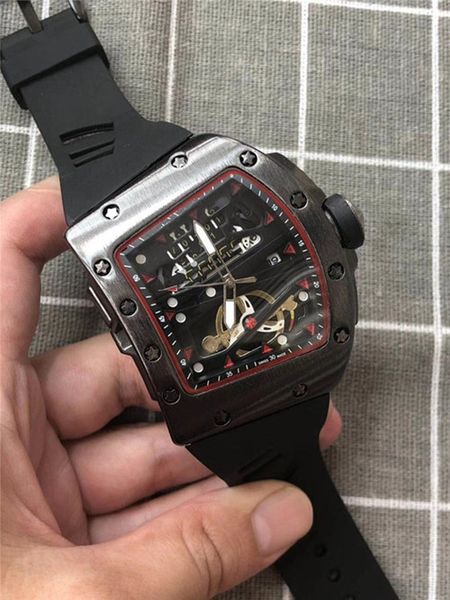 

relogio masculino big wristwatch mens watches gift for men black watch sport rubber strap quartz clock, Slivery;brown