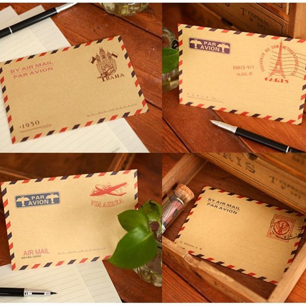 

vintage style brown kraft air mail envelopes,brown paper envelope,invitation envelopes 11x16.2cm 50pcs/lot