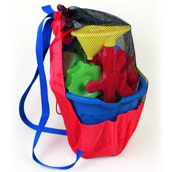 

toy storage mesh bag for kids beach sand toys water fun sports bathroom clothes towels backpacks gift