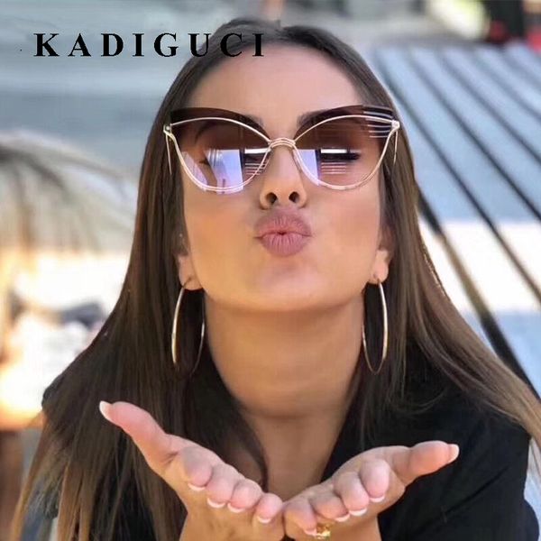 

kadiguci cat eye sunglasses designer classic retro coating eyewear outdoor oculos de sol gafas uv400 k366, White;black
