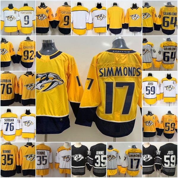 

Mens Nashville Predators Roman Josi Ryan Johansen Mattias Ekholm Filip Forsberg Pekka Rinne PK. Subban Wayne Simmonds Mikael Granlund Jersey