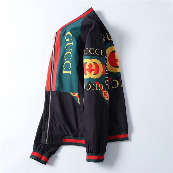

men women hip hop fashion italy designerd men's jackets casual print long sleeve jacket for men size m-3xl, Black;brown
