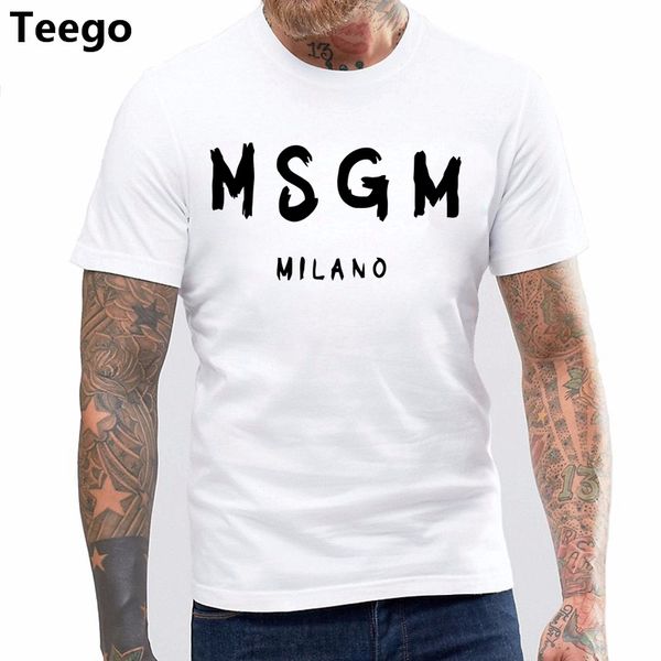 

fashion men msgm t shirt summer couple brand letter printed tee cotton o-neck white grey tshirt ringer tee, White;black