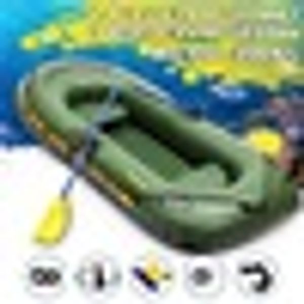 

Sport 2 3per on thickening pvc inflatable boat raft river lake dinghy boat pump fi hing with oar et load