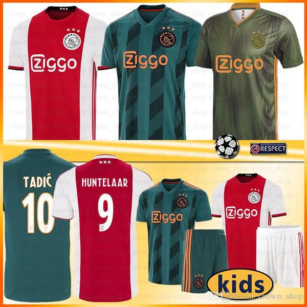 

thailand 2020 ajax soccer jersey de ligt tadic nouri neres ziyech cruyff camiseta de futebol men kids jersey, Black;yellow