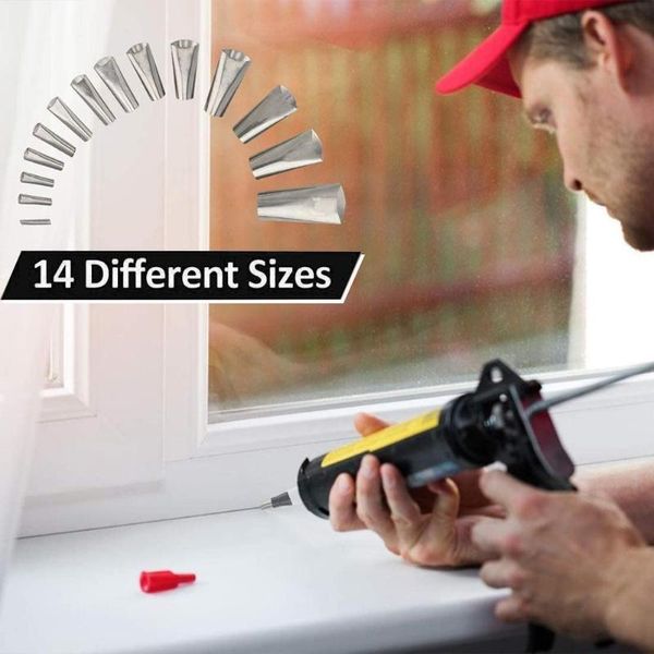 

stainless steel gap filling glue nozzle tape brush sealant caulking tools set