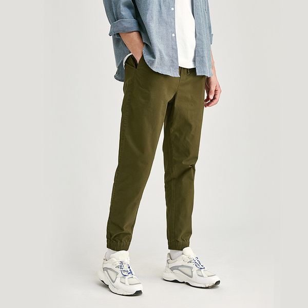 

er мужские летние повседневные веревочные связывающие ноги мужские повседневные брюки длиной до щиколотки брюки комбинезоны, Black