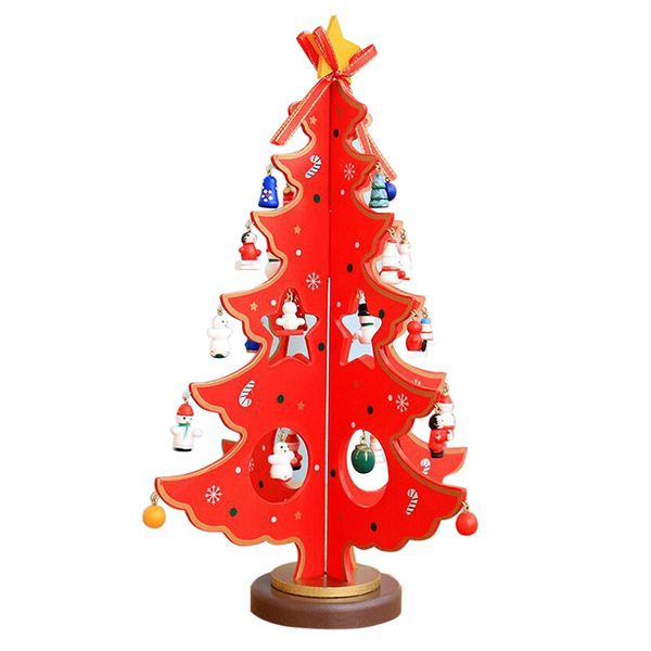 

miniature christmas ornaments wooden mini christmas tree deskdecor crafts gift home party decor hyd88