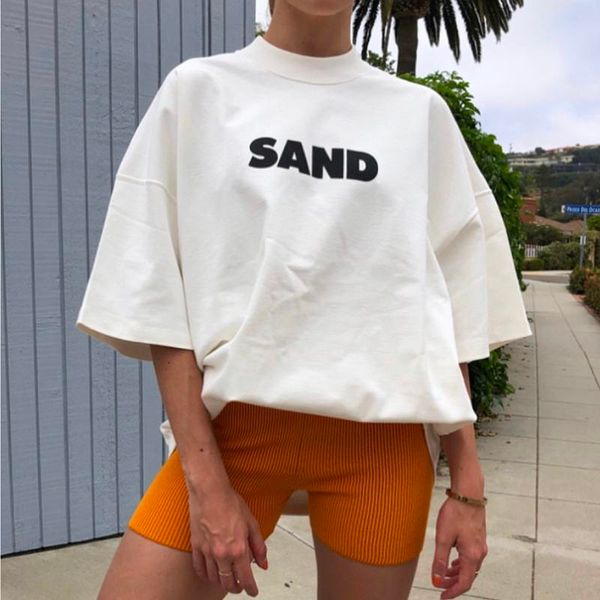 

20ss logo letter printed tee high street skateboard summer t-shirt solid short sleeves fashion men women simple casual tee hfymtx742