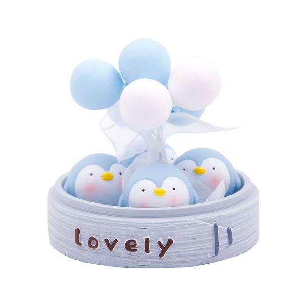 

wholesale] 10pcs car ornaments 10*10*12cm resin steamer balloon auto decoration accessories penguin piglet duck