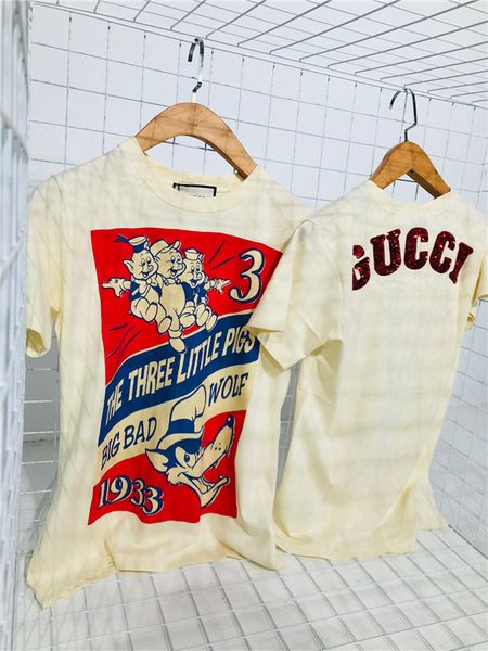 

19 new arrival pari g letter t hirt crewneck three pig hort leeve ummer tee breathable ve t hirt treetwear outdoor t hirt