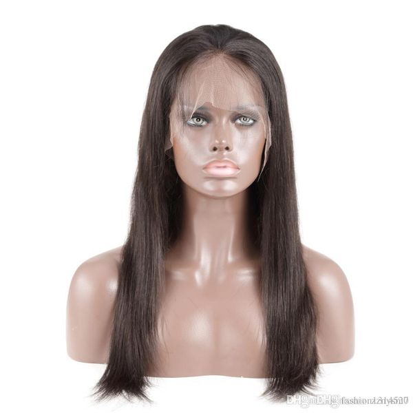 

full lace wigs human hair with baby hair pre plucked straight lace front wig brazilian lace frontal wigs for black women