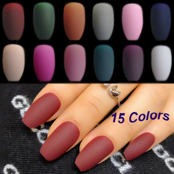 

matte burgundy coffin false nails gray pure blue designs nude purple full nail tips wholesale pink false nails many colors 24pcs, Red;gold