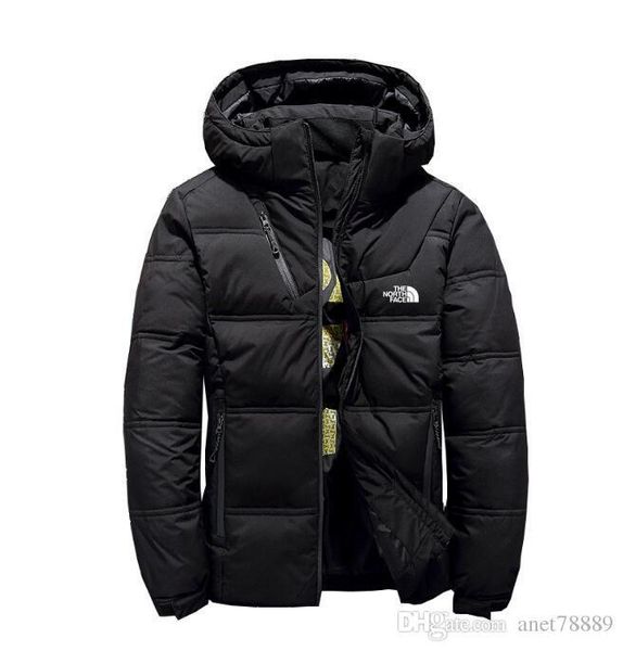 

new the north winter men down jackets parka warm goose down coats soft shell hats thick outdoor outerwear face male clothing jackets, Black;brown