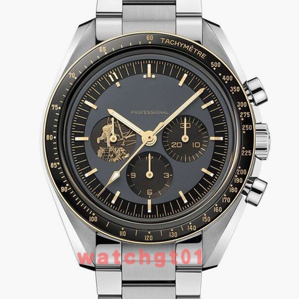 

luxury men watch speed master full function chrongraph co-axial mens moonwatch apollo 50th anniversary vk quarz movement watches wristwatch