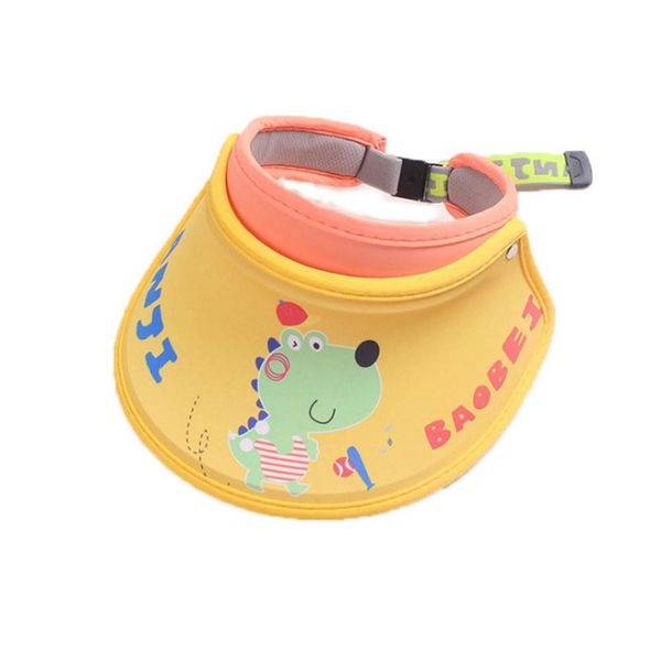 

missky детей мальчики шлемы sun мультфильм дышащего hat summer sunbonnet динозавр шаблон большая шляпа, Yellow
