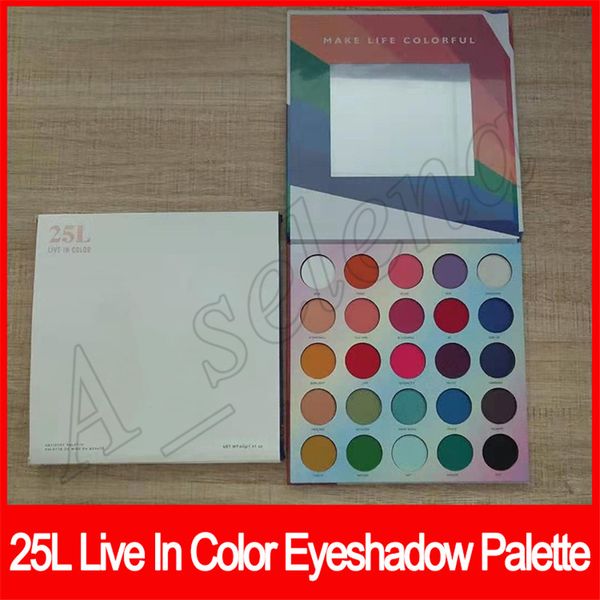 

2019 макияж глаз палитра теней для век 25 цветов мерцание матовые тени для век Live In Col