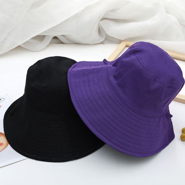 

cotton double sided wear bucket hat fisherman hat outdoor travel sun cap hats for men and women 24