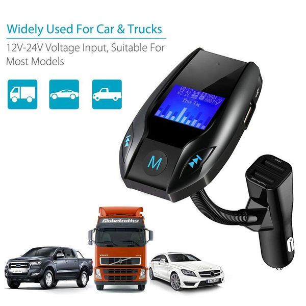 

bluetooth car fm transmitter mp3 player hands radio adapter kit usb charger brand car-styling