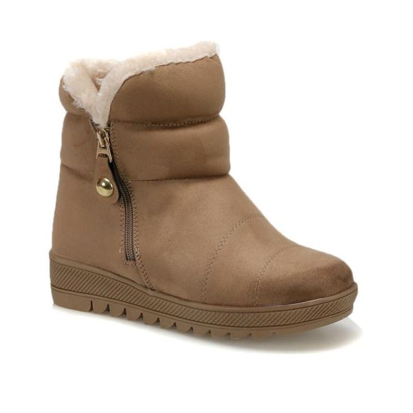 

flo lully k11z sheepskin mink women 's boots butigo, Black
