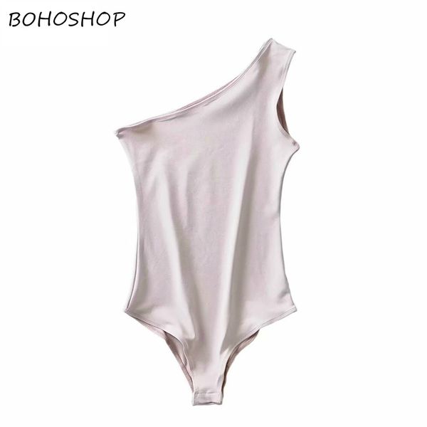 

vintage chic autumn bodysuits women one shoulder sleeveless rompers slim skinny tight jumpsuit undershirt playsuits, Black;white