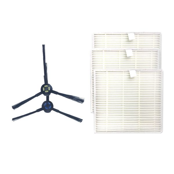 

filter 2pcs side brush vacuum cleaner accs part for ilife v8s v80 x800