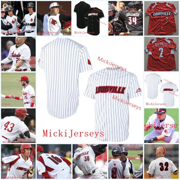 

custom louisville cardinals baseball jersey tyler fitzgerald jake snider danny oriente justin lavey reid detmers nick bennett jersey, Black