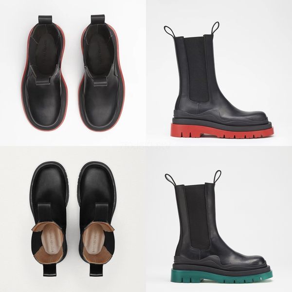 

2020 new fashion boots sapato fur melissa round toes platform high s winter ankle martin boots women shoes#311, Black