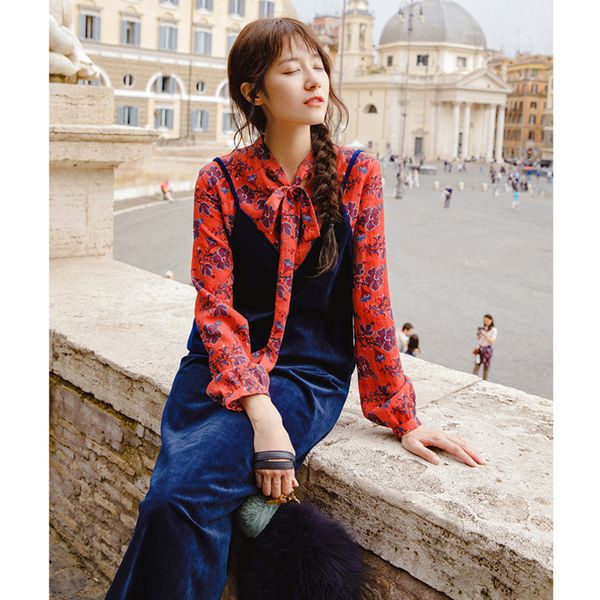 

inman spring autumn new style stand collar flower sling bow knot long sleeve women elegant dress, Black;gray