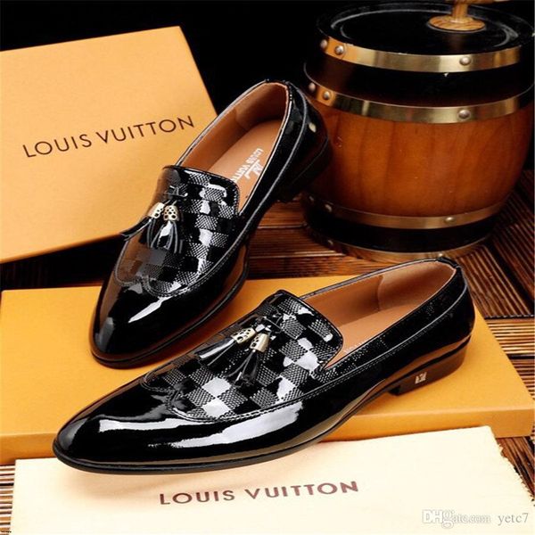 

20wf luxury formal dress man carved brogue shoes madaol, Black