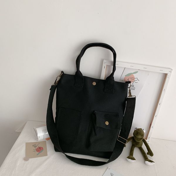 

female canvas bag 2020 new fashion simple hand bag shoulder handbags