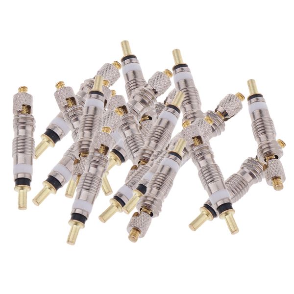 

20pcs silver removable presta french valve core bike tube part mesh