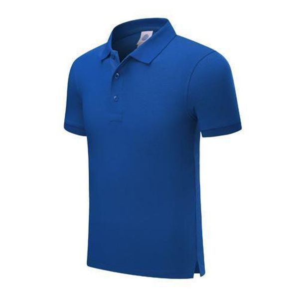 

classic 2019 nanometers easy to shrink new short sleeve cotton t-shirt uniforms blue mens and women polo sd-2chongfu-84, Black