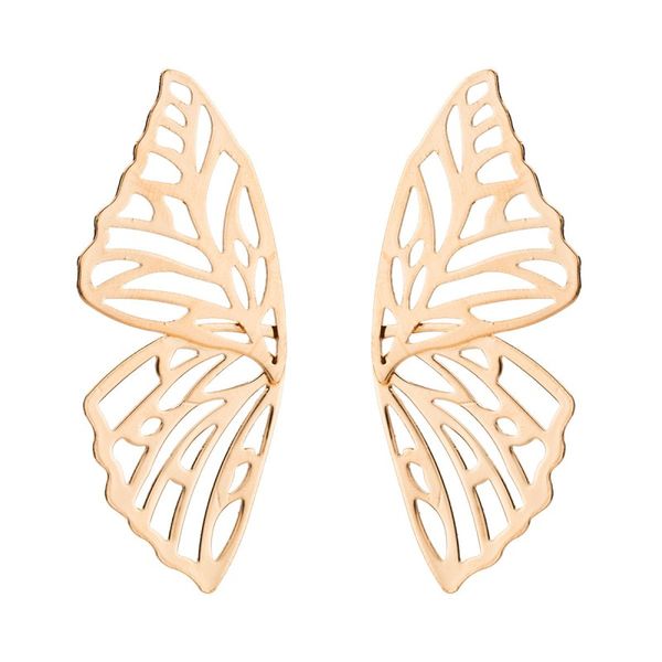 

alloy creative earrings hollow butterfly pattern earrings ladies exaggerated ing, Silver
