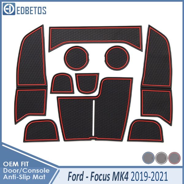 

anti-slip mat for ford focus 4 mk4 focus 2019 2020 2021 st iv accessories gate slot coaster anti-dirty door groove mat