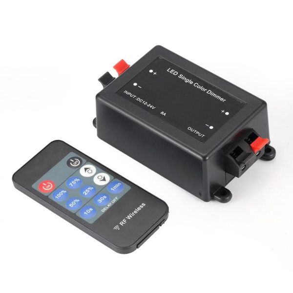 

11-key monotone lighter led rgb single color dimmer controller wireless dc 12v-24v led remote control for strip lights