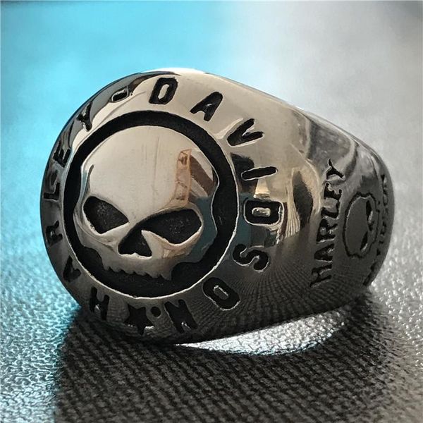 

5pcs/lot size 7-13 biker style design skull ring 316l stainless steel fashion jewelry men boys motorcycles skull ring, Silver