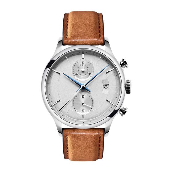 

create private brand oem custom brand multifunctional chronograph watch, Slivery;brown