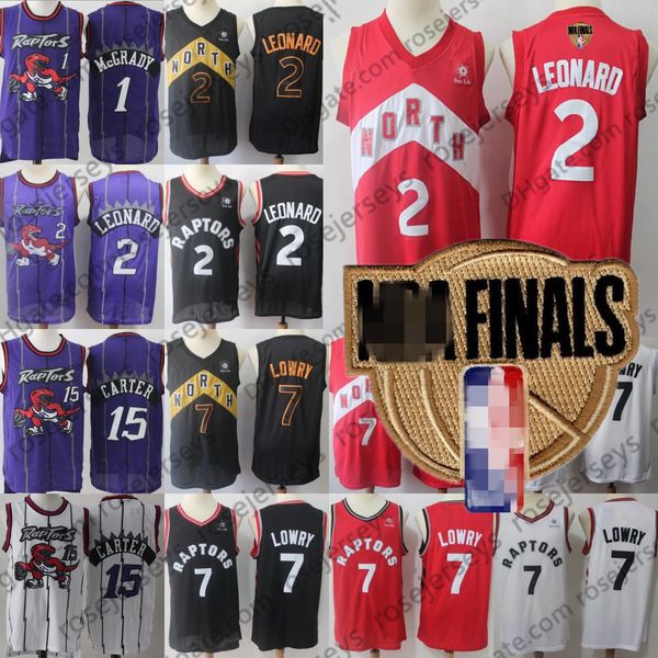 

2019 final jer ey 2 leonard 7 lowry 15 carter 1 mcgrady toronto purple retro white red black the north kawhi kyle vince raptor