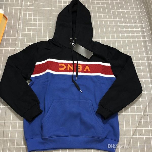 

new arrival pure cotton euramerican fashion sweatshirt letter printing mens designer hoodies leisure loose streetwear hoodies, Black