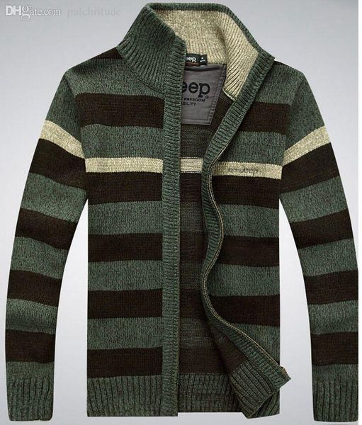 

wholesale-2015 new casual winter man cardigans men sweater thick velvet knitwear stand collar wool blended warm clothing solid plus size, White;black