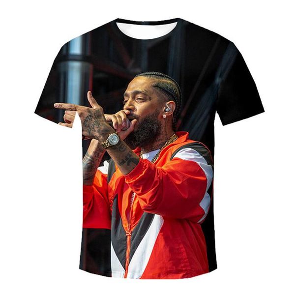 

nipsey hussle дизайнер дышащая мужская tshirts hip hop crew neck флаг печати мужские топы мужские тройники, White;black