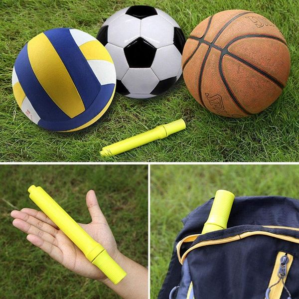 

mini dual action ball pump portable hand inflator held air ball pump for soccer ball football volleyball rugby-ball basketball c bike pumps