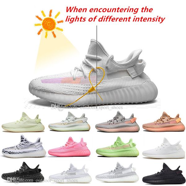 

kanye west clay v2 static reflective rainbow discoloration mens running shoes hyperspace true form women men sports designer sneakers