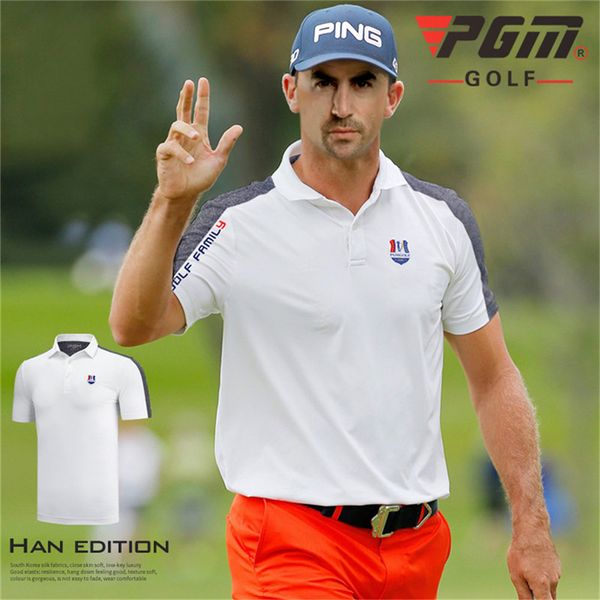 

pgm golf trainning t shirts mens short-sleeved shirt competition suit summer golf t-shirt breathable t shirt sportswear, Black;blue