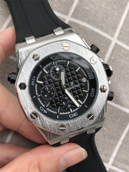 

colors mens fashion watch royal oak luxury designer diamond iced out watches stainless steel bling quartz ap movement party wristwatch sd08, Black;brown