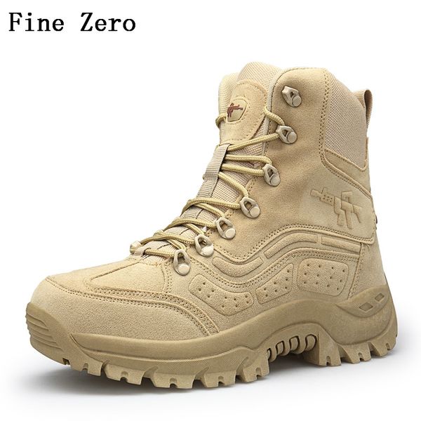 

men desert tactical boots mens working safty shoes army combat boots militares tacticos zapatos men shoes, Black