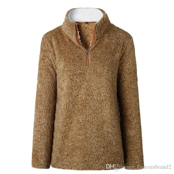 

womens solid color fashion jacket cap solid r plushl long sleeved sweater autumn winter warm sports casual, Black