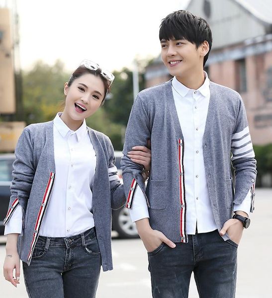 

mens luxury designer sweaters spring and autumn new models cardigan sweater tb co sweater coat ms, White